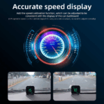 Digital Car HUD GPS Speedometer Head Up Display MPH KMH Compass Overspeed Alarm - Image 4