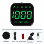Digital Car HUD GPS Speedometer Head Up Display MPH KMH Compass Overspeed Alarm - Image 10
