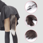 False Fox Tail With Metal Anal-Butt Plug Buttplug Cosplay Game Toy Games Romance - Image 11