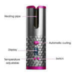Hair Curler LCD Cordless Auto Rotating Waver Curling Iron Ceramic Wireless USA - Image 7