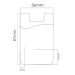 5x Silicone Credit Card Holder Cell Phone Wallet Pocket Sticker Adhesive Black - Image 10