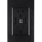 Dual USB Wall Outlet Port 15A Power Socket Charger AC Receptacle Plate Panel 110