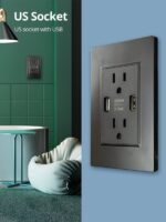 Dual USB Wall Outlet Port 15A Power Socket Charger AC Receptacle Plate Panel 110 - Image 7