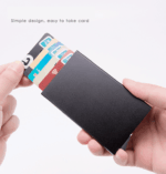 Mens RFID Blocking Slim Money Clip Carbon Fiber Wallet ID Credit Card Holder New - Image 3