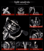 12BB Metal Spinning Fishing Reel 5.2:1 Freshwater Saltwater Left Right Hand Reel - Image 7