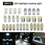 28pcs Car Interior White Combo LED Map Dome Door Trunk License Plate Light Bulbs - Image 2