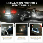 28pcs Car Interior White Combo LED Map Dome Door Trunk License Plate Light Bulbs - Image 7