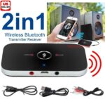 Bluetooth 5.0 Transmitter Receiver 2 IN 1 Wireless Audio 3.5mm Jack Aux Adapter