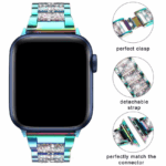 Crystal Bling Band Case iWatch Strap For Apple Watch Ultra Series 8 7 SE 6 5 4 3 - Image 34