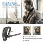 Bluetooth Earpiece Wireless Headset Noise Cancelling Headphones Driver Trucker - Image 14