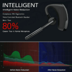 Bluetooth Earpiece Wireless Headset Noise Cancelling Headphones Driver Trucker - Image 7