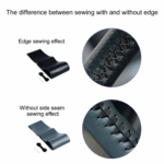 Genuine Leather DIY Car Steering Wheel Cover Anti-slip For 15"/38 cm Black US - Image 18