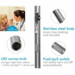 5" LED USB Rechargeable Mini Tactical Flashlight Stainless Steel Torch Pen Light - Image 2