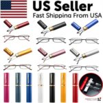 Classic HD Spring Compact Reading Glasses Readers Travel Slim Design with Case - Image 89