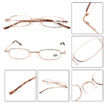 Classic HD Spring Compact Reading Glasses Readers Travel Slim Design with Case - Image 97