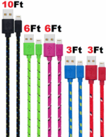 Charging Data Cable 5 Pack 3/6/10ft Charger Nylon Braided For Apple iPhone iPad - Image 6