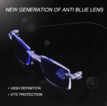 4 PK Mens Rectangular Rimless Blue Light Blocking Reading Glasses Unisex Readers - Image 10