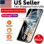 2PCS HYDROGEL Screen Protector For Samsung Galaxy S23 S22 Ultra Plus Full Cover - Image 17