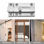 2Pcs Stainless Steel Latch Sliding Silver Doors Lock Keyless Door Bolt For Doors - Image 21