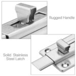 2Pcs Stainless Steel Latch Sliding Silver Doors Lock Keyless Door Bolt For Doors - Image 7
