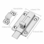 2Pcs Stainless Steel Latch Sliding Silver Doors Lock Keyless Door Bolt For Doors - Image 14