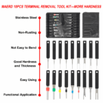 18Pcs Heavy Duty Thick Car Terminal Removal Kit Wire Connector Pin Release Tool - Image 7