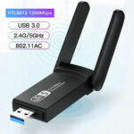 1200Mbps Long Range AC1200 Dual Band 5GHz Wireless USB 3.0 WiFi Adapter Antennas - Image 12