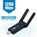 1200Mbps Long Range AC1200 Dual Band 5GHz Wireless USB 3.0 WiFi Adapter Antennas - Image 7