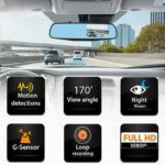 1080P HD Rearview Mirror Car DVR Dual Dash Cam Camera Front Rear Video Recorder - Image 9