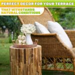 Rattan Tray 8.7 Inch Round Woven Serving Basket with Handles Decorative Tray for Coffee Table Bread Fruit Vegetables Restaurant Home Use - Image 7