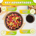 Rattan Tray 8.7 Inch Round Woven Serving Basket with Handles Decorative Tray for Coffee Table Bread Fruit Vegetables Restaurant Home Use - Image 9