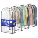 4 Pcs Clear Garment Bags for Hanging Clothes Dust Proof Suit Bags for Closet Storage 40 x24 x10 inch with Zipper Sides Designed for Travel & Organization Protects Clothes & Keeps Them Ready to Wear