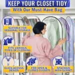4 Pcs Clear Garment Bags for Hanging Clothes Dust Proof Suit Bags for Closet Storage 40 x24 x10 inch with Zipper Sides Designed for Travel & Organization Protects Clothes & Keeps Them Ready to Wear - Image 4