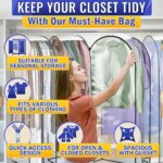 4 Pcs Clear Garment Bags for Hanging Clothes Dust Proof Suit Bags for Closet Storage 40 x24 x10 inch with Zipper Sides Designed for Travel & Organization Protects Clothes & Keeps Them Ready to Wear - Image 6