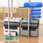 3-in-1 High-Efficiency Ergonomic Long Handle Floor Cleaning Kit - Durable Broom, Dustpan & Brush Set for Home, Office, School, Dorms - Easy-to-Clean Household Cleaning Essentials - Image 13