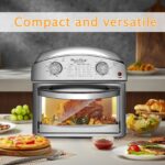 Stainless Steel 12-Liter Air Fryer, Dual Knob Control, 450°F Temperature Range, 60-Min Timer, Presets for French Fries, Pizza, Chicken, Fish, and Toast, Family-Sized Capacity Oven - Image 3