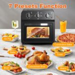 Family Size Air Fryer Toaster Oven Combo,13QT,360° Hot Air Circulation for Healthy Oil-Free Cooking, Multifunctional Convection Contertop Oven, Adjustable Time & Temp Control - Image 11