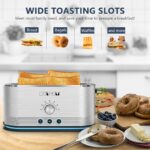 4-Slice Toaster, 7 Browning Settings, Defrost/Reheat Functions, Removable Crumb Tray, Full body Stainless Steel Housing, Anti-Fingerprint, Anti-Jam, 1350W, Silver - Image 3