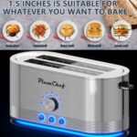 4-Slice Toaster, 7 Browning Settings, Defrost/Reheat Functions, Removable Crumb Tray, Full body Stainless Steel Housing, Anti-Fingerprint, Anti-Jam, 1350W, Silver - Image 4