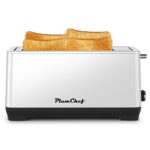 4-Slice Toaster, Extra Wide Long Slot Toaster, 6 Browning Settings, Bagel/Defrost/Reheat Functions, Removable Crumb Tray, Stainless Steel Housing, Silver - Image 13