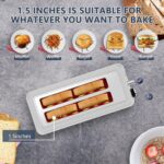 4-Slice Toaster, Extra Wide Long Slot Toaster, 6 Browning Settings, Bagel/Defrost/Reheat Functions, Removable Crumb Tray, Stainless Steel Housing, Silver - Image 3