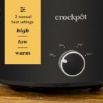 Manual 7-Quart Slow Cooker, Black - Image 4