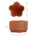 8in Gemeni Terra Planter, Terracotta - Image 5