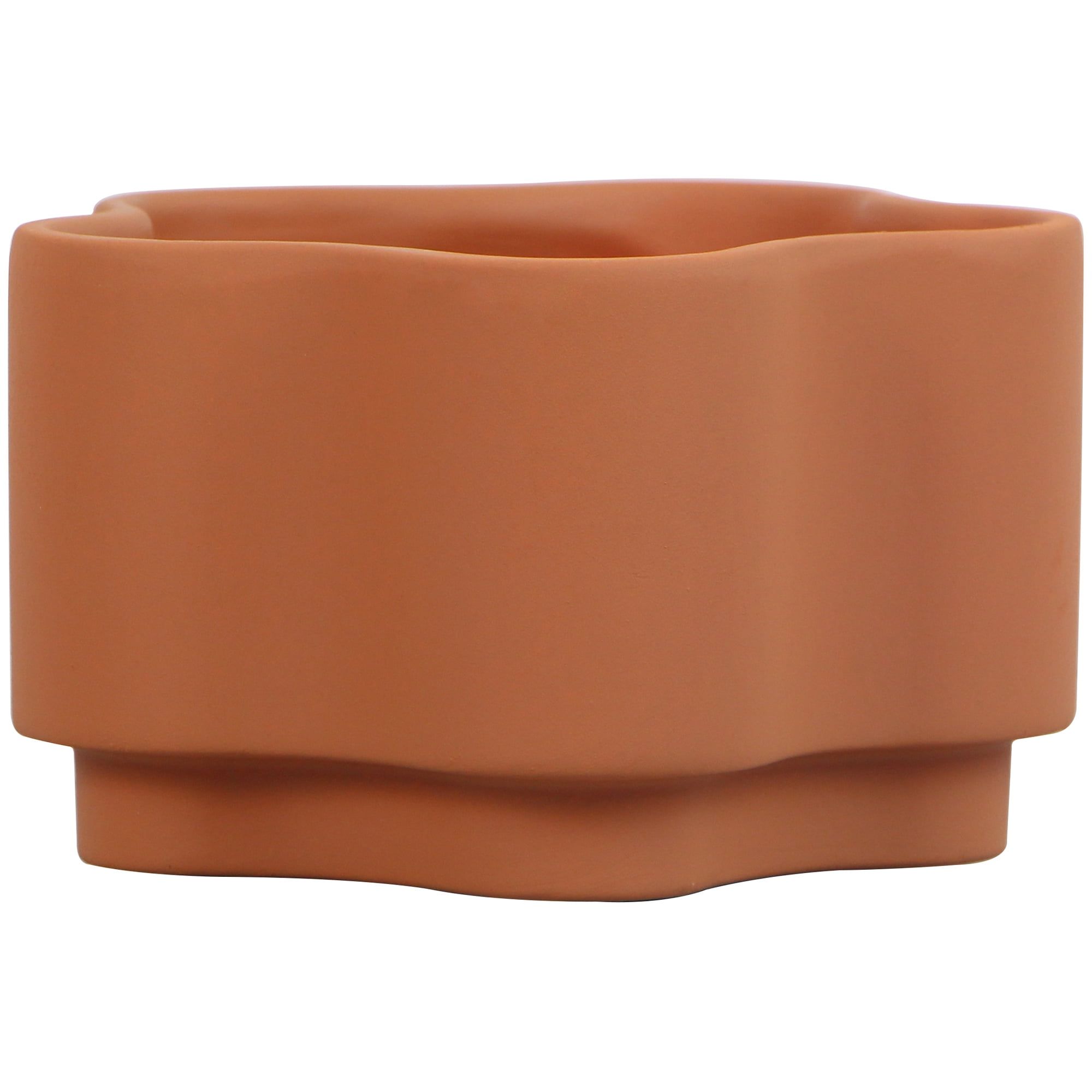 d01027h9j4a.jpg 8in Gemeni Terra Planter, Terracotta - Image 1