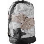 (5 pack) Heavy-Duty Black Polyester Mesh Laundry Bag with Carry Strap, 24" x 36" - Image 2