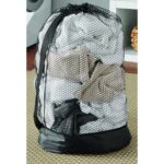(5 pack) Heavy-Duty Black Polyester Mesh Laundry Bag with Carry Strap, 24" x 36" - Image 3