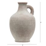 Indoor Ceramic Handled Jug, 7" Brown - Image 2