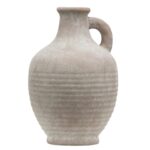 Indoor Ceramic Handled Jug, 7" Brown - Image 5