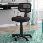 Mesh Task Chair with Plush Padded Seat, Teens and Adult, Black/Black
