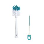 2-Piece Bottle and Straw Curved Cleaning Brush Set, 12" L, Cool Blue/White - Image 2